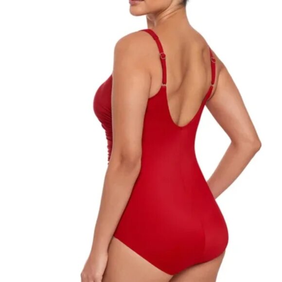 NEW Miradonna Swimsuit by Miraclesuit | Red - Picture 2 of 3